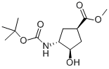 CAS 登录号:321744-18-7, (1R,2R,4R)-N-叔丁氧羰基-1-氨基-2-羟基环戊烷-4-羧酸甲酯