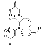 CAS#: 321870-36-4, Methyl (E)-3-[[1-(2-Methoxy-2-Oxo-Ethyl)-2-[(Z)-2-(2-Methoxyphenyl)Vinyl]-4-Oxo-Azetidin-3-Yl]Amino]But-2-Enoate