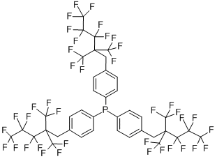 CAS#: 322647-82-5, Tris[4-(3,3,4,4,5,5,5-heptafluoro-2,2-bis(trifluoromethyl)pentyl)phenyl] phosphine