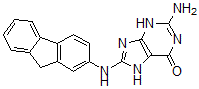 CAS 登录号:32366-79-3, 2-氨基-8-(9H-芴-2-基氨基)-3,7-二氢嘌呤-6-酮