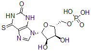 CAS 登录号：3237-49-8， [(2R,3S,4R,5R)-3,4-二羟基-5-(2-氧代-6-硫代-3H-嘌呤-9-基)四氢呋喃-2-基]磷酸二氢甲酯