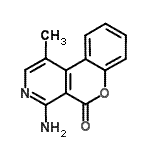 CAS 登录号：32644-30-7， 4-氨基-1-甲基-5H-苯并吡喃并[3,4-c]吡啶-5-酮