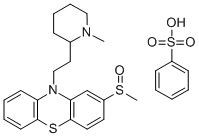 CAS#: 32672-69-8, 10-(2-(1-Methyl-2-piperidyl)ethyl)-2-(methylsulfinyl)phenothiazine monobenzenesulfonate