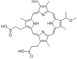 CAS#: 327050-53-3, 7-Ethenyl-12-(1-Methoxyethyl)-3,8,13,17-Tetramethyl-21H,23H-Porphine-2,18-Dipropanoic acid