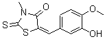 CAS#: 331261-30-4, (5E)-5-(3-Hydroxy-4-Methoxybenzylidene)-3-Methyl-2-Thioxo-1,3-Thiazolidin-4-One
