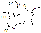 CAS#: 33204-38-5, (11R,12alpha)-14-hydroxy-2-methoxy-11,12-[methylenebis(oxy)]-Picras-2-ene-1,16-dione