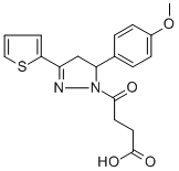 CAS#: 332390-97-3, 4-[5-(4-Methoxy-phenyl)-3-thiophen-2-yl-4,5-dihydro-pyrazol-1-yl]-4-oxo-butyric acid