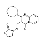 CAS 登录号：33345-97-0， 2-(1-氮杂环庚基)-3-{(E)-[(2-氧代-1,3-恶唑烷-3-基)亚氨基]甲基}-4H-吡啶并[1,2-a]嘧啶-4-酮