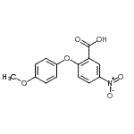 CAS 登录号：33459-12-0， 2-(4-甲氧基苯氧基)-5-硝基苯甲酸