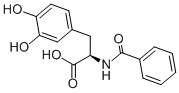 CAS 登录号:33515-36-5, 2-(苯甲酰基氨基)-3-(3,4-二羟基苯基)丙酸