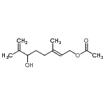 CAS#: 33766-43-7, (2E)-6-Hydroxy-3,7-Dimethyl-2,7-Octadien-1-Yl Acetate