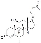 CAS#: 3386-05-8, 2-[(6S,8S,9S,10R,11S,13S,14S)-11-Hydroxy-6,10,13-Trimethyl-3-Oxo-2,6,7,8,9,11,12,14,15,16-Decahydro-1H-Cyclopenta[a]Phenanthren-17-Ylidene]Ethyl Acetate