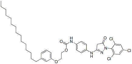 CAS 登录号：33899-51-3， 2-(3-十五烷基苯氧基)乙基N-[4-[[5-氧代-1-(2,4,6-三氯苯基)-4H-吡唑-3-基]氨基]苯基]氨基甲酸酯