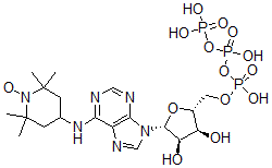 CAS#: 33913-54-1, 4-((9-(5-O-(Hydroxy((Hydroxy(Phosphonooxy)Phosphinyl)Oxy)Phosphinyl)-beta-D-Ribofuranosyl)-9H-Purin-6-Yl)Amino)-2,2,6,6-Tetramethyl-1-Piperidinyloxy