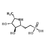 CAS#: 339186-28-6, {2-[(2R,3R,4R,5S)-3,4-Dihydroxy-5-Methyl-2-Pyrrolidinyl]Ethyl}Phosphonic Acid