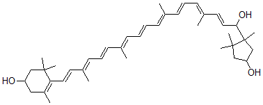 CAS#: 33981-79-2, 4-[(1E,3E,5E,7E,9E,11E,13E,15E,17E)-19-Hydroxy-19-(4-Hydroxy-1,2,2-Trimethylcyclopentyl)-3,7,12,16-Tetramethylnonadeca-1,3,5,7,9,11,13,15,17-Nonaenyl]-3,5,5-Trimethylcyclohex-3-En-1-Ol