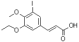 CAS 登录号：340216-06-0， (2E)-3-(3-乙氧基-5-碘-4-甲氧基苯基)丙烯酸
