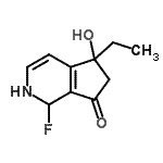 CAS#: 340268-43-1, 5-Ethyl-1-Fluoro-5-Hydroxy-1,2,5,6-Tetrahydro-7H-Cyclopenta[c]Pyridin-7-One