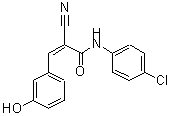CAS 登录号：340315-62-0， (2Z)-N-(4-氯苯基)-2-氰基-3-(3-羟基苯基)丙烯酰胺