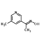 CAS 登录号：342602-13-5， (1E)-N-羟基-1-(5-甲基-3-吡啶基)乙烷亚胺