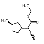 CAS 登录号：342652-10-2， 乙基(2Z)-氰基[(3R)-3-甲基环戊基亚基]乙酸酯