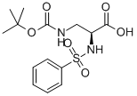 CAS 登录号：342888-28-2， (S)-叔丁氧羰基-3-氨基-2-(苯磺酰基氨基)-丙酸