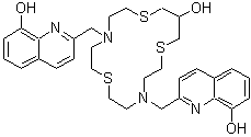 CAS#: 343372-35-0, 2,2'-[(15-Hydroxy-1,7,13-Trithia-4,10-Diazacyclohexadecane-4,10-Diyl)Bis(Methylene)]Di(8-Quinolinol)