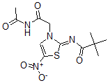 CAS 登录号：34431-70-4， N-[3-(2-乙酰氨基-2-氧代乙基)-5-硝基-1,3-噻唑-2-亚基]-2,2-二甲基丙酰胺