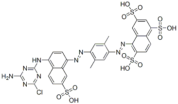 CAS#: 3445-91-8, 5-[4-[4-[(4-Amino-6-Chloro-1,3,5-Triazin-2-Yl)Amino]-7-Sulfonaphthalen-1-Yl]Diazenyl-2,5-Dimethylphenyl]Diazenylnaphthalene-1,3,6-Trisulfonic Acid