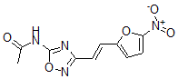 CAS 登录号：34457-18-6， N-[3-[(E)-2-(5-硝基呋喃-2-基)乙烯基]-1,2,4-恶二唑-5-基]乙酰胺