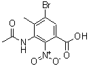 CAS 登录号：34545-18-1， 3-乙酰氨基-5-溴-4-甲基-2-硝基苯甲酸
