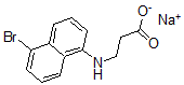 CAS 登录号：34592-40-0， 3-[(5-溴萘-1-基)氨基]丙酸钠