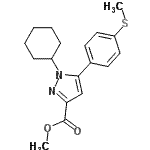 CAS#: 346684-16-0, Methyl 1-Cyclohexyl-5-[4-(Methylsulfanyl)Phenyl]-1H-Pyrazole-3-Carboxylate