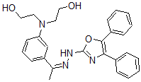 CAS#: 34744-36-0, 2-[[3-[N-[[4,5-Di(Phenyl)-1,3-Oxazol-2-Yl]Amino]-C-Methylcarbonimidoyl]Phenyl]-(2-Hydroxyethyl)Amino]Ethanol