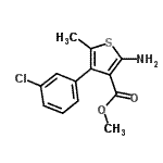 CAS#: 350989-61-6, Methyl 2-Amino-4-(3-Chlorophenyl)-5-Methyl-3-Thiophenecarboxylate