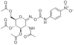 CAS 登录号:351421-19-7, O-(2-乙酰氨基-2-脱氧-3,4,6-三-O-乙酰基-D-吡喃葡萄糖亚基)氨基 N-(4-硝基苯基)氨基甲酸酯