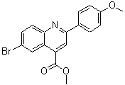 CAS 登录号：355432-91-6， 6-溴-2-(4-甲氧基苯基)-4-喹啉羧酸甲酯