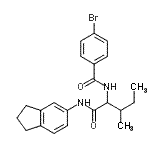 CAS 登录号：356054-63-2， N<sup>2</sup>-(4-溴苯甲酰基)-N-(2,3-二氢-1H-茚-5-基)异亮氨酰胺