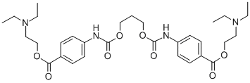 CAS#: 3565-92-2, 2-Diethylaminoethyl 4-[3-[[4-(2-Diethylaminoethoxycarbonyl)Phenyl]Carbamoyloxy]Propoxycarbonylamino]Benzoate