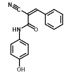 CAS 登录号：357315-48-1， (2Z)-2-氰基-N-(4-羟基苯基)-3-苯基丙烯酰胺