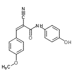CAS 登录号：357315-80-1， (2Z)-2-氰基-N-(4-羟基苯基)-3-(4-甲氧基苯基)丙烯酰胺