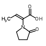 CAS 登录号：358629-39-7， (2Z)-2-(2-氧代-1-吡咯烷基)-2-丁烯酸