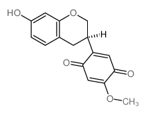 CAS 登录号：35878-39-8， 2-[(3R)-7-羟基色满-3-基]-5-甲氧基环己-2,5-二烯-1,4-二酮