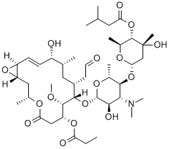 CAS#: 35908-44-2, [6-[4-Dimethylamino-5-Hydroxy-6-[[(14E)-13-Hydroxy-8-Methoxy-3,12-Dimethyl-5-Oxo-10-(2-Oxoethyl)-7-Propanoyloxy-4,17-Dioxabicyclo[14.1.0]Heptadec-14-En-9-Yl]Oxy]-2-Methyloxan-3-Yl]Oxy-4-Hydroxy-2,4-Dimethyloxan-3-Yl] 3-Methylbutanoate