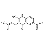 CAS#: 36164-35-9, 3-[(2Z)-3-Chloro-2-Buten-1-Yl]-2-Methyl-4-Oxo-1,4-Dihydro-6-Quinolinecarboxylic Acid
