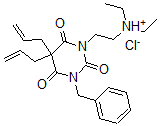 CAS 登录号：3625-21-6， 2-[3-苄基-2,4,6-三氧代-5,5-二(丙-2-烯基)-1,3-二嗪农-1-基]乙基-二乙基氯化铵