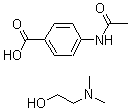 CAS#: 3635-74-3, 4-(Acetamido)Benzoic Acid, Compound With 2-(Dimethylamino)Ethanol (1:1)