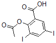 CAS 登录号：36415-60-8， 2-乙酰氧基-3,5-二碘苯甲酸