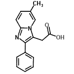 CAS 登录号：365213-66-7， (6-甲基-2-苯基咪唑并[1,2-a]吡啶-3-基)乙酸
