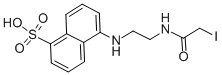 CAS 登录号：36930-63-9， 5-[2-(碘乙酰氨基)乙基氨基]萘-1-磺酸